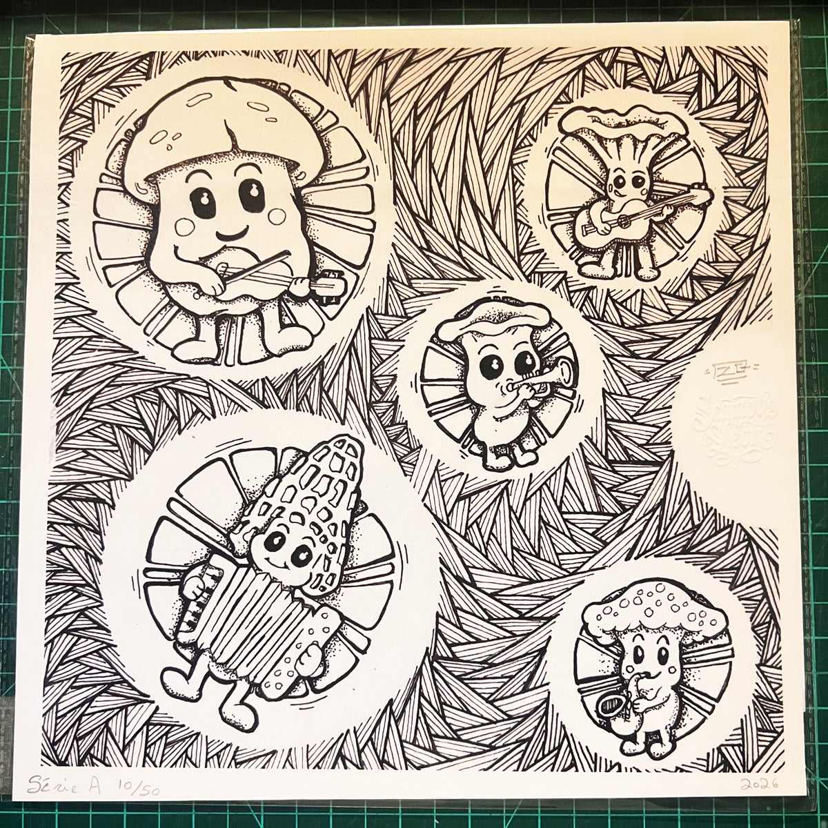 Le Bal des Champignons — Reproduction d'art