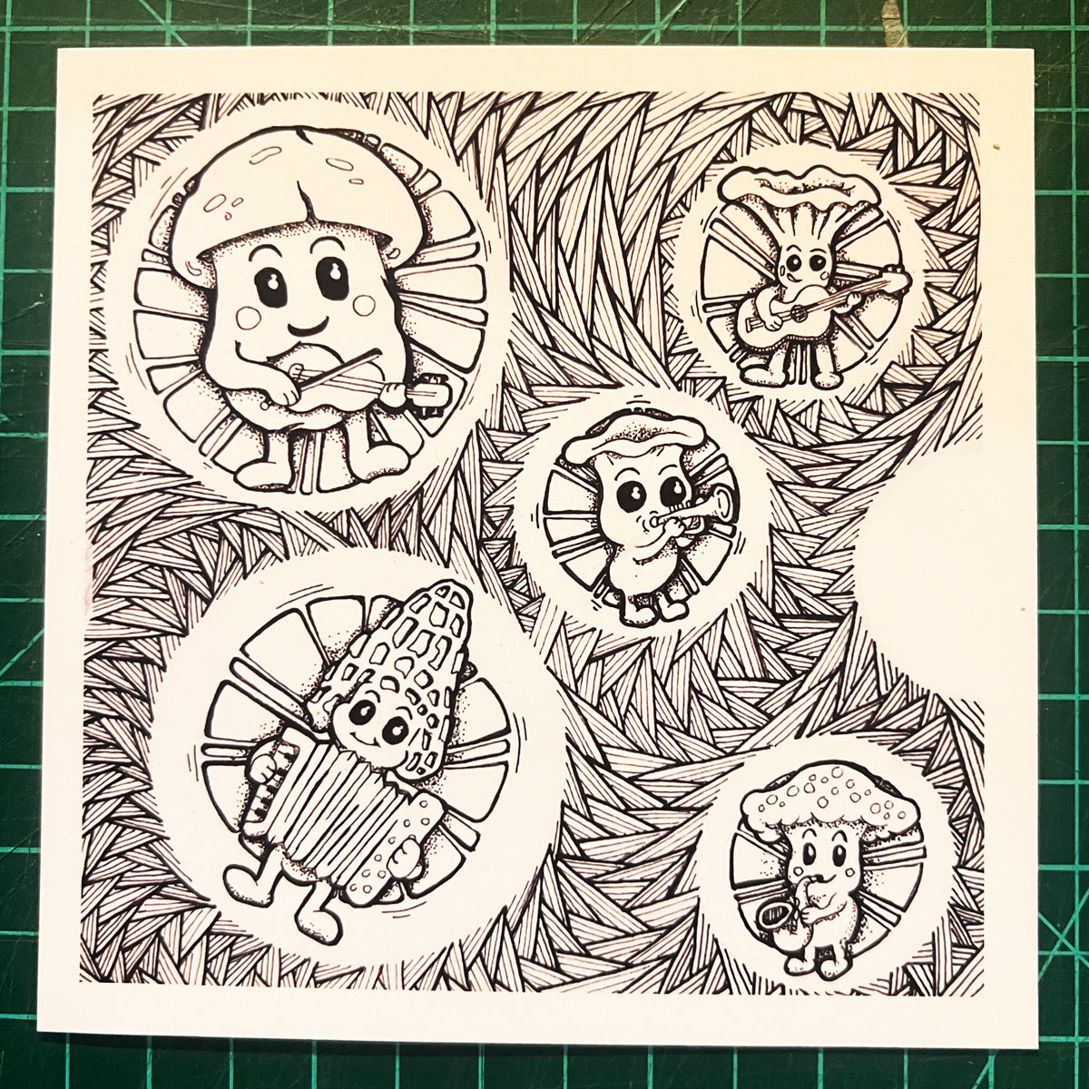 Le Bal des Champignons — Reproduction d'art