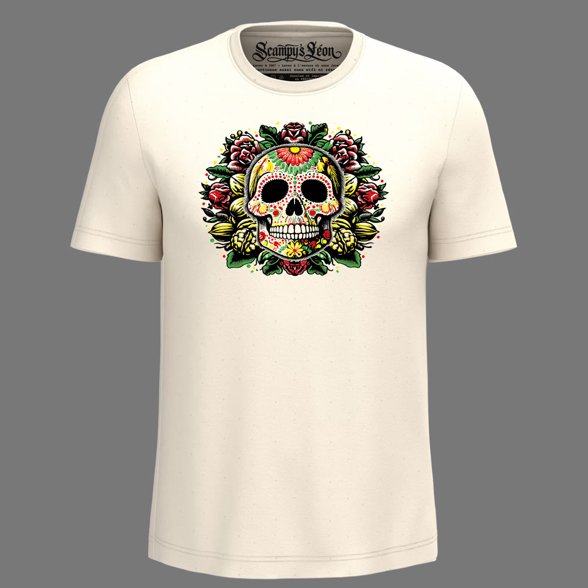 T-shirt Calavera du Périgord — Crâne Mexicain & Noix