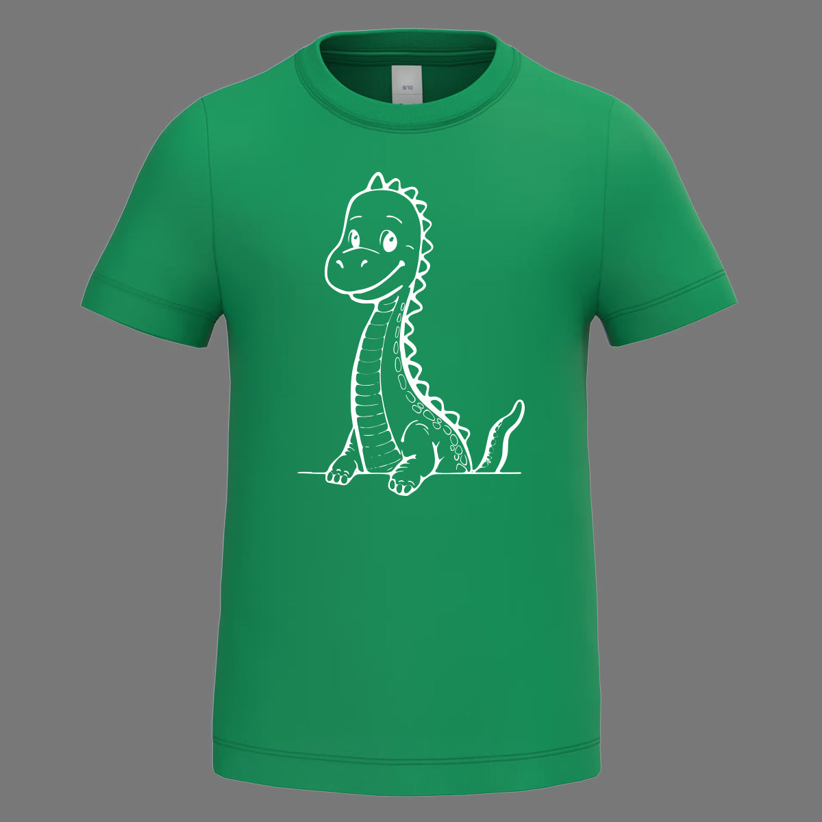 Gentil diplodocus au trait doux — t-shirt enfant sérigraphié main -ZG-, Scampy's Léon
