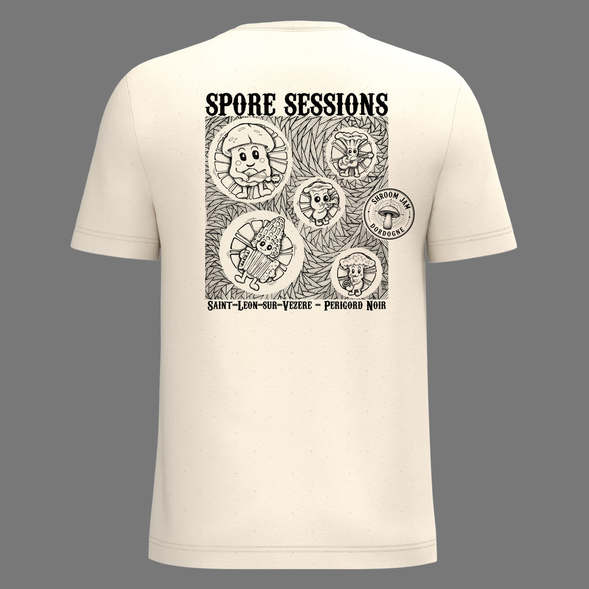 T-shirt Spore Sessions — Shroom Jam Dordogne