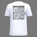 Champignons musiciens en concert, style affiche de festival — t-shirt sérigraphié main -ZG-, Dordogne