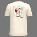 Petit esprit de la forêt abrité sous un cèpe géant — t-shirt sérigraphié main -ZG-, Périgord
